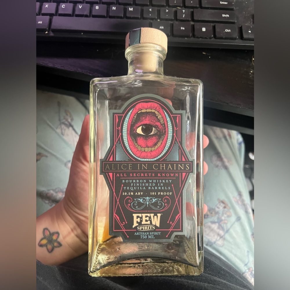 EMPTY- Collectible Alice In Chains Whiskey bottle by Few